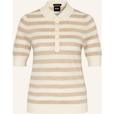 Boss Poloshirt Fidenka Aus Merinowolle beige