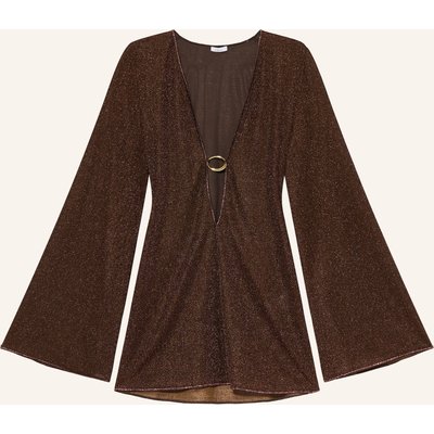 Oséree Strandkleid Lumiere Mit Glitzergarn braun