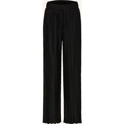 Guess Marlenehose Mit Plissees Und Glitzergarn schwarz