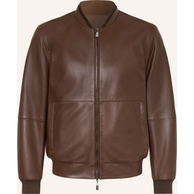Corneliani Lederblouson Zum Wenden braun
