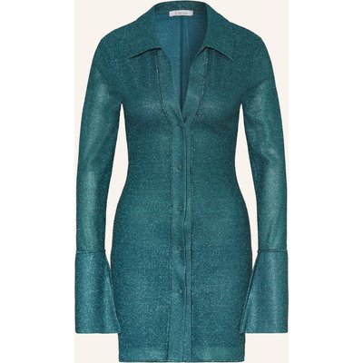 Oséree Hemdblusenkleid Lumière Mit Glitzergarn blau
