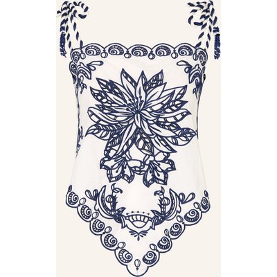 Farm Rio Blusentop Garden Tiles Mit Lochspitze blau