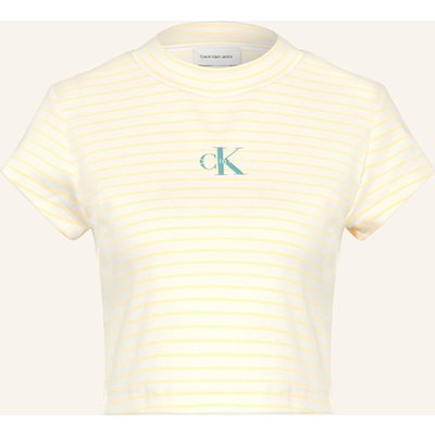 Calvin Klein Jeans Cropped-Shirt gelb