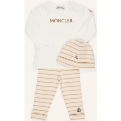 Moncler Enfant Set: Hose, Longsleeve Und Mütze beige