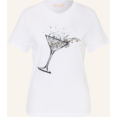 Liu Jo T-Shirt Mit Schmucksteinen weiss