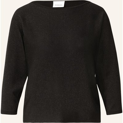 Comma Pullover Mit 3/4-Arm Und Glitzergarn schwarz