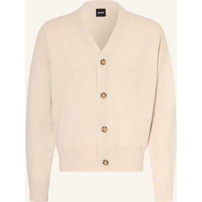 Boss Strickjacke Ucone weiss
