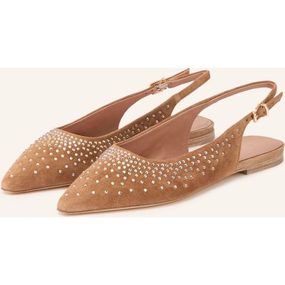 Kennel & Schmenger Slingballerinas Nika Mit Schmucksteinen beige