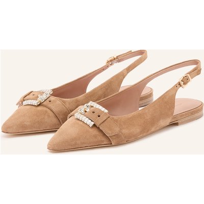 Kennel & Schmenger Slingballerinas Nika Mit Schmucksteinen beige