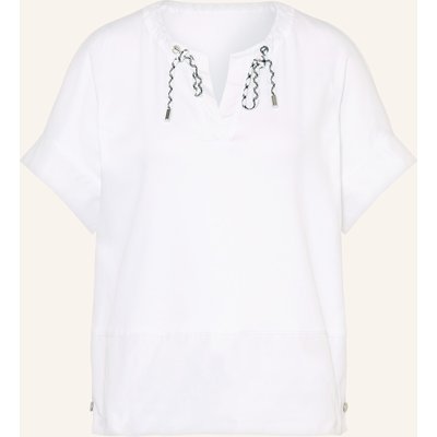 Marc Cain T-Shirt Im Materialmix weiss
