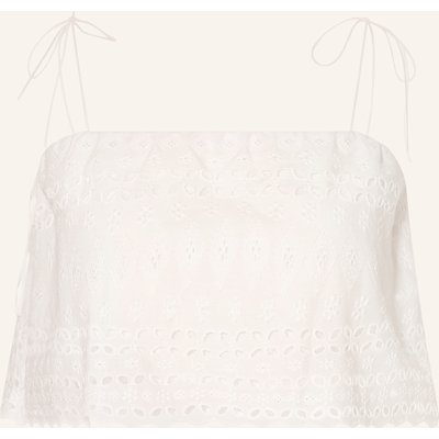 Faithfull The Brand Top Abajo Aus Lochspitze weiss