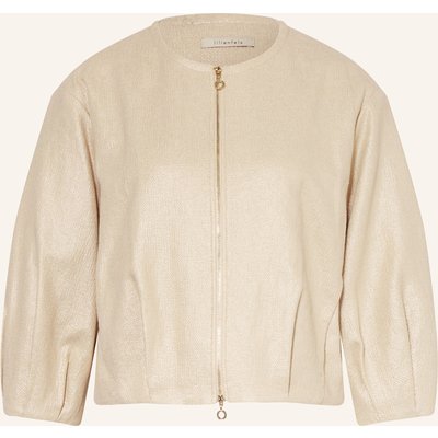 Lilienfels Blouson Mit 3/4-Arm Und Glitzergarn beige