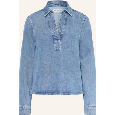 Marc O'polo Blusenshirt In Jeansoptik blau