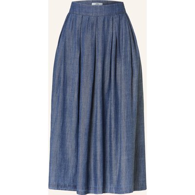 0039 Italy Rock Mit Leinen In Jeansoptik blau