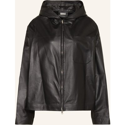 Utzon Lederjacke Jenat schwarz