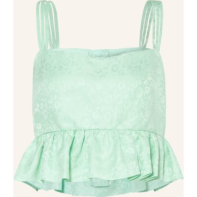 Sandro Cropped-Blusentop Mit Leinen gruen