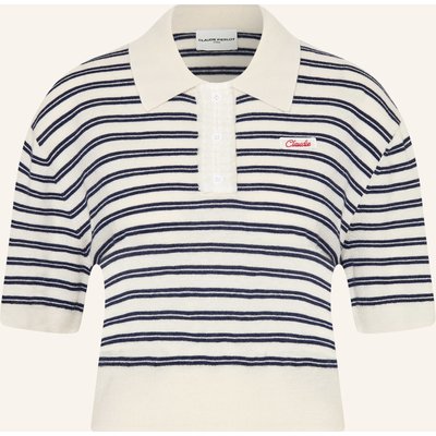 Claudie Pierlot Strick-Poloshirt Mit Rüschen weiss