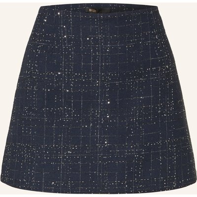 Maje Skort Mit Glitzergarn Und Pailletten blau