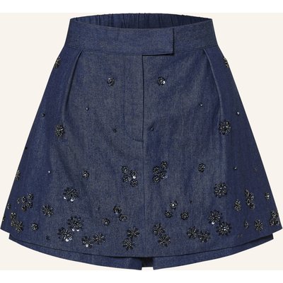 Maje Jeansskort Mit Pailletten blau
