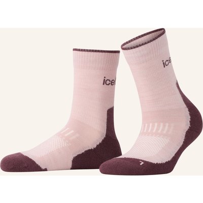 Icebreaker Trekking-Socken Hike + Light Crew Mit Merinowolle beige
