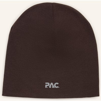 P.A.C. Multifunktionsmütze Aus Merinowolle braun