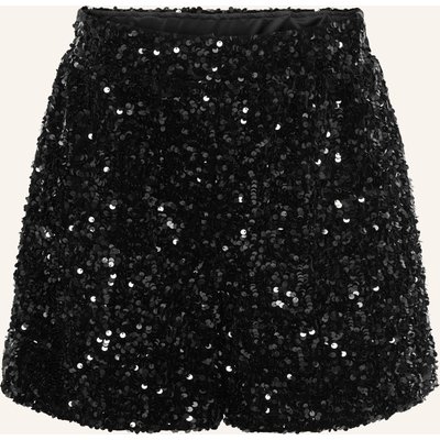 Only Samtshorts Mit Pailletten schwarz