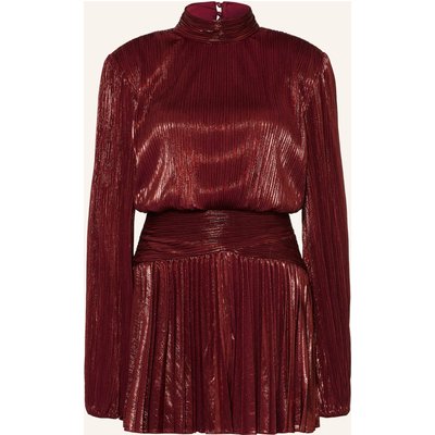 Retrofête Kleid Freja Mit Plissees rot