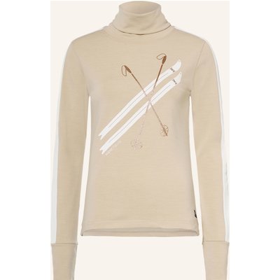 Super.Natural Pullover Kryssede Ski Roll Neck weiss