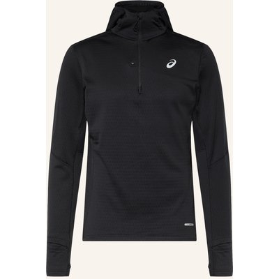 Asics Funktionshoodie Road Winter schwarz