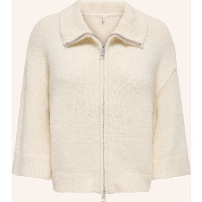 Only Strickjacke Mit 3/4-Arm weiss