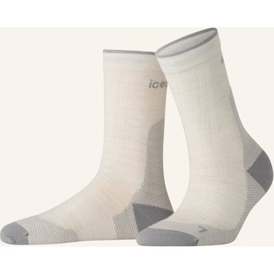 Icebreaker Socken Merino Hike + Ultralight Crew weiss