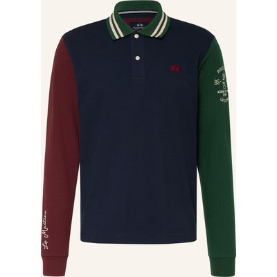 La Martina Piqué-Poloshirt blau
