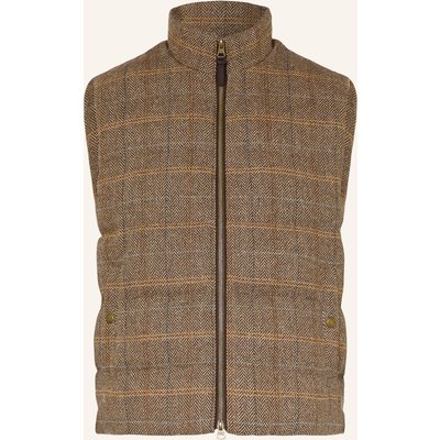 Hackett London Steppweste braun