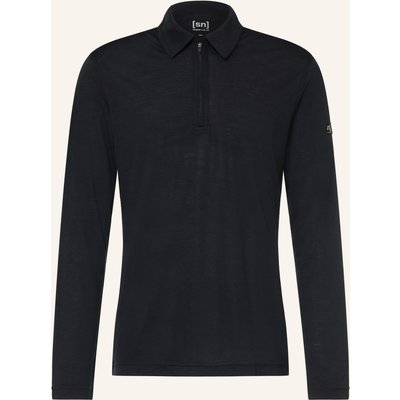 Super.Natural Funktions-Poloshirt Mit Merinowolle schwarz