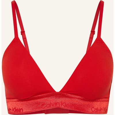 Calvin Klein Triangel-Bh Icon Cotton Modal Metallic rot