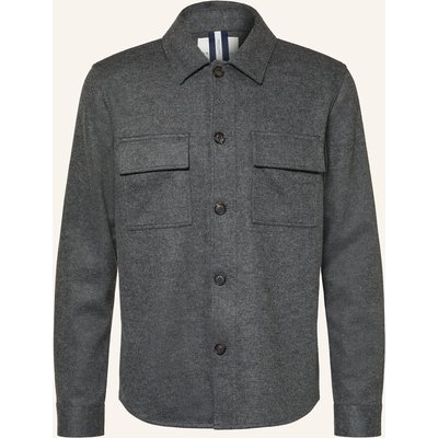 Profuomo Flanell-Overshirt grau