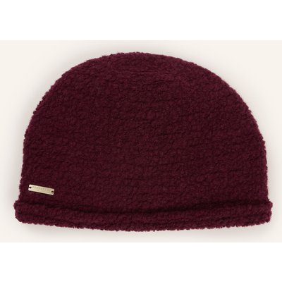 Seeberger Bouclé-Mütze rot