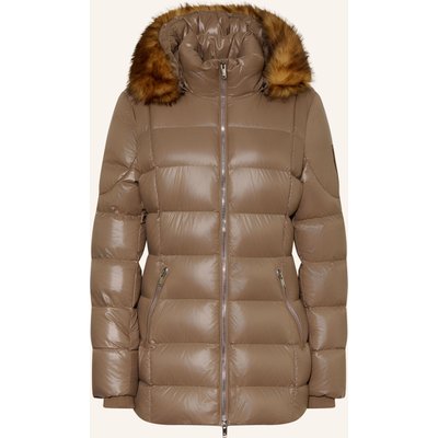 Moose Knuckles Daunenjacke Celestia Mit Kunstfell Und Abnehmbarer Kapuze beige