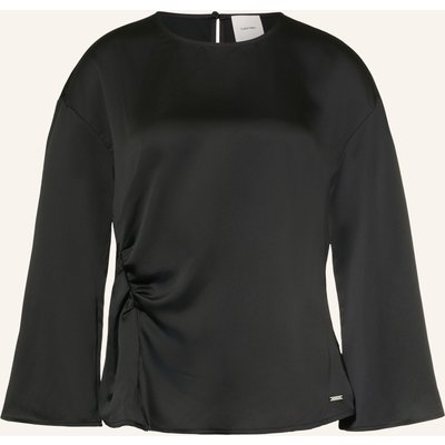 Calvin Klein Blusenshirt Aus Satin Mit 3/4-Arm schwarz