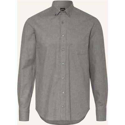 Van Laack Flanellhemd Vl-Roy-Tfk Tailor Fit grau