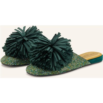 Kurt Geiger Mules Pom Mit Schmucksteinen gruen