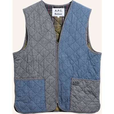 Barbour Steppweste In Jeansoptik blau