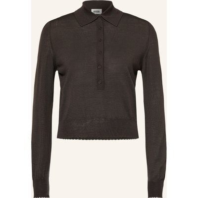 Drykorn Strick-Poloshirt Mynerva braun