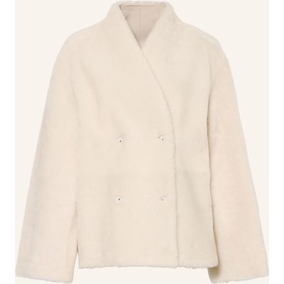 Loulou De Saison Lederjacke Catherine Zum Wenden weiss