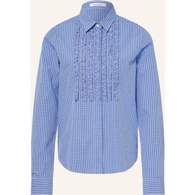 Soluzione Hemdbluse Mit Rüschen blau