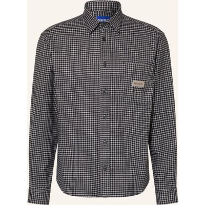 Hugo Hemd Ebalto Oversized Fit Aus Flanell grau