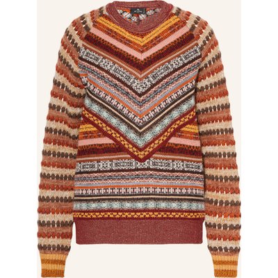 Etro Pullover Mit Glitzergarn rot