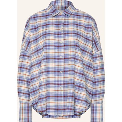 Robert Friedman Oversized-Hemdbluse Caryl Aus Flanell blau