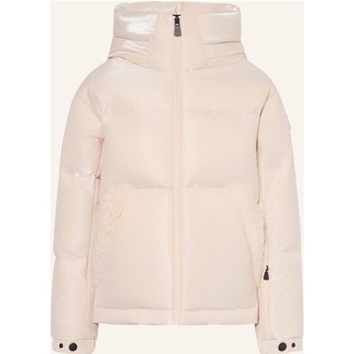 Moncler Enfant Daunen-Skijacke Eibsee Mit Kunstfell beige
