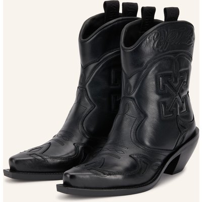 Off-White Cowboy Boots Santiago schwarz